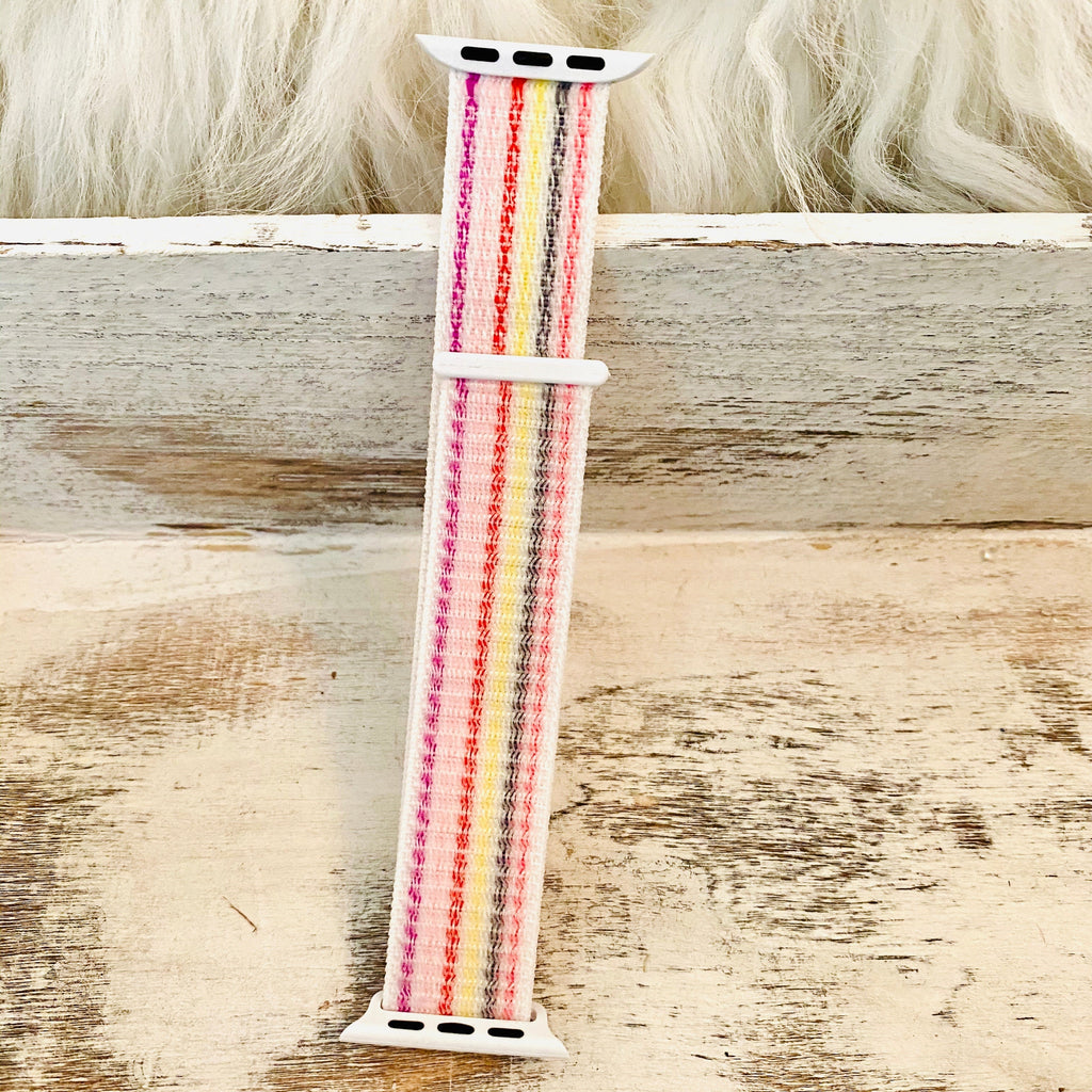Nylon Fabric Loop Band For Apple Watch Multiple Colors Available