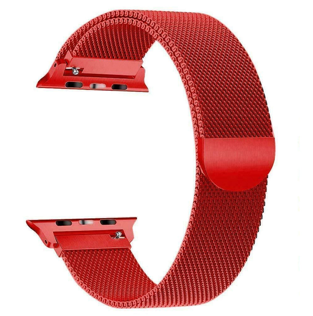 Magnetic Milanese Loop Band (For Apple Watch) Red